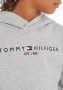 Tommy Hilfiger unisex hoodie met logo grijs melange Sweater Logo 164 - Thumbnail 6