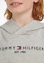 Tommy Hilfiger unisex hoodie met logo grijs melange Sweater Logo 164 - Thumbnail 7