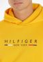Tommy Hilfiger Heren Langarm Katoenen Sweatshirt met Vaste Capuchon Yellow Heren - Thumbnail 8