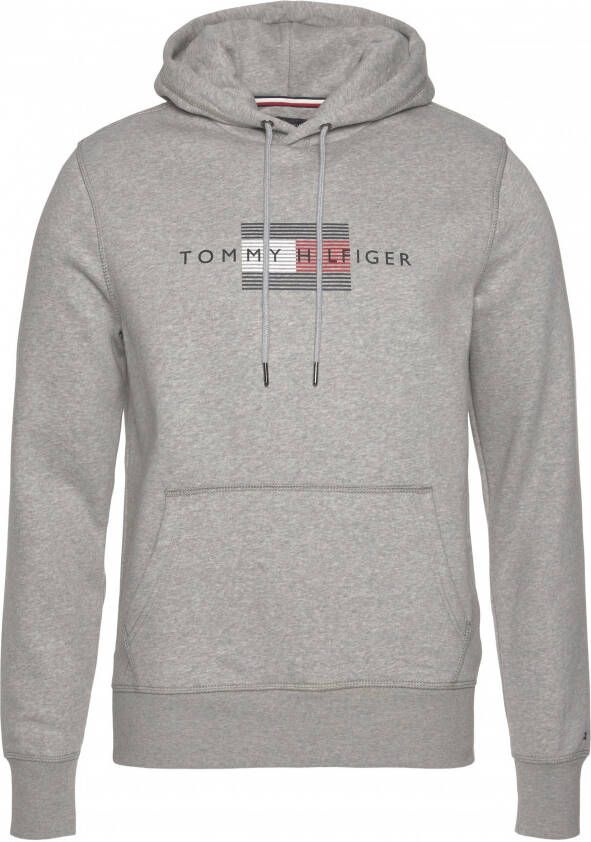 Tommy Hilfiger hoodie met biologisch katoen light grey heather