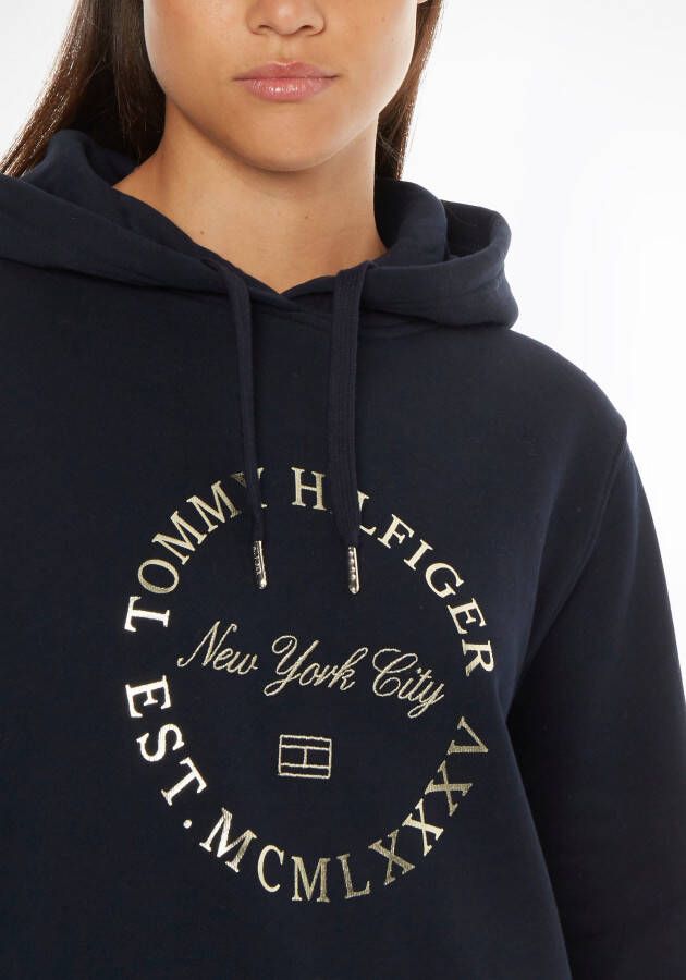 Tommy Hilfiger Jerseyjurk REG METLLC ROUNDLL SHRT HOOD DRS