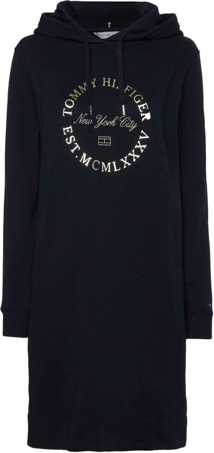 Tommy Hilfiger Jerseyjurk REG METLLC ROUNDLL SHRT HOOD DRS