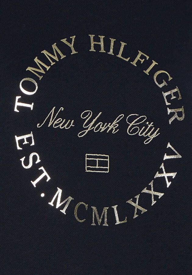 Tommy Hilfiger Jerseyjurk REG METLLC ROUNDLL SHRT HOOD DRS