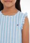 TOMMY HILFIGER Meisjes Jurken Striped Hemp Ruffle Dress Slvss Lichtblauw - Thumbnail 6