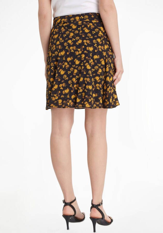 Tommy Hilfiger Minirok MOSS CREPE ROSE SHORT SKIRT met merklabel