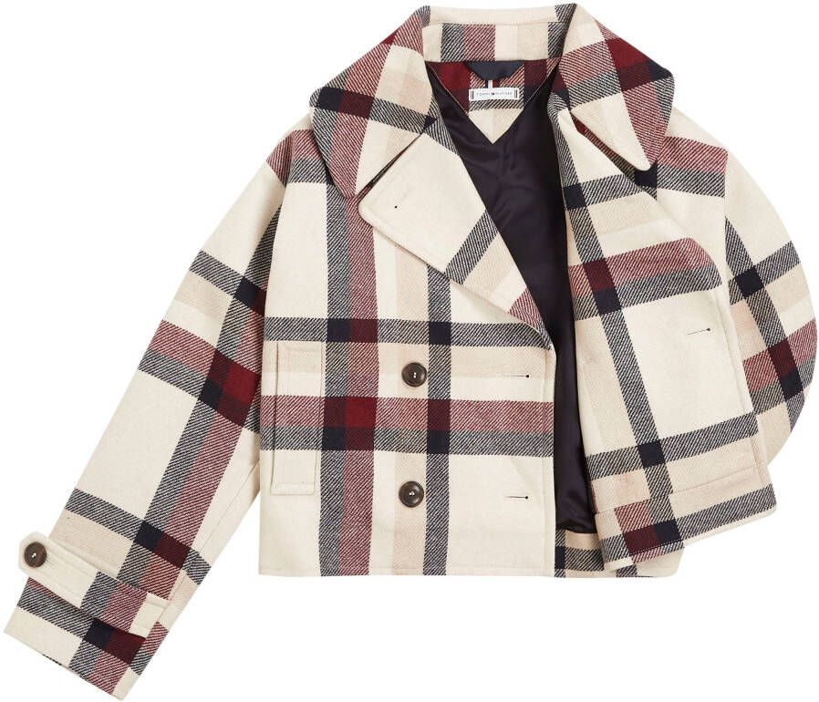 Tommy Hilfiger Outdoorjack WOOL BLEND CHECK PEACOAT