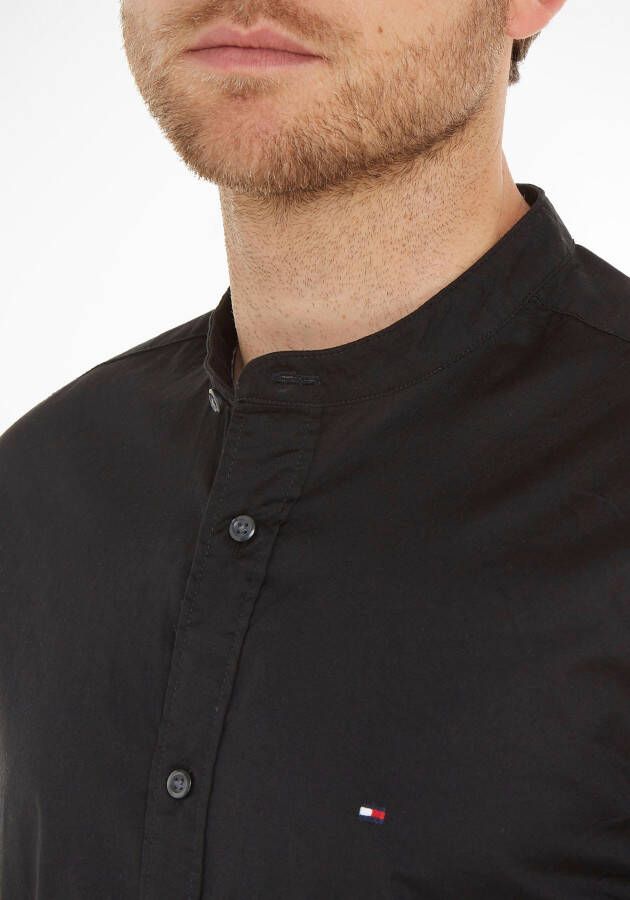 Tommy Hilfiger Overhemd met lange mouwen NATURAL SOFT SOLID MAO RF SHIRT met merkrand binnenin de mouwopening