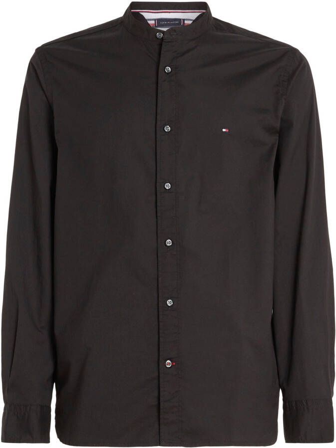 Tommy Hilfiger Overhemd met lange mouwen NATURAL SOFT SOLID MAO RF SHIRT met merkrand binnenin de mouwopening