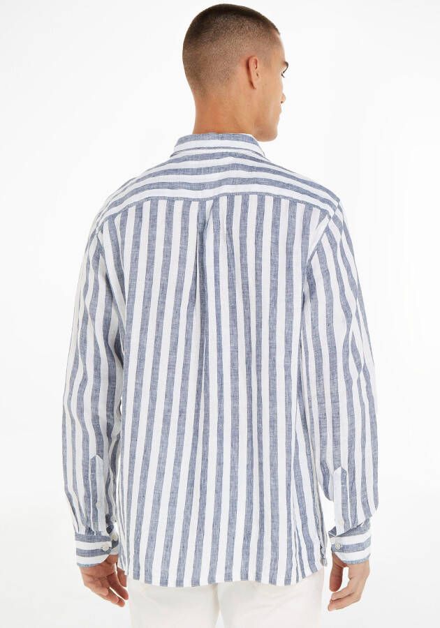 Tommy Hilfiger Overhemd met lange mouwen BRETON LINEN STRIPE CF SHIRT in gestreepte look