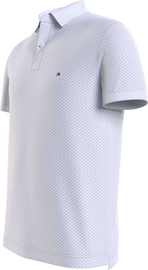 Tommy Hilfiger Poloshirt MICRO PRINT SLIM POLO met all-over-minimal-print