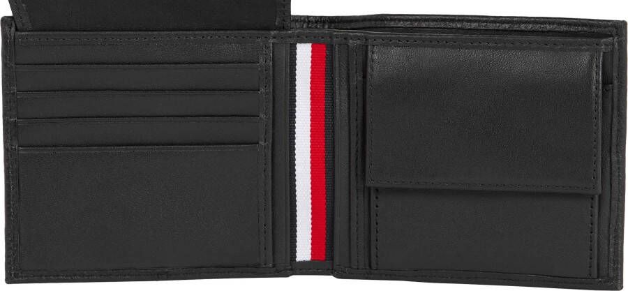 Tommy Hilfiger Portemonnee TH CENTRAL CC FLAP AND COIN van leer