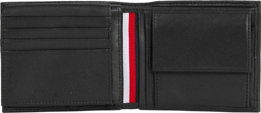 Tommy Hilfiger Portemonnee TH CENTRAL CC FLAP AND COIN van leer