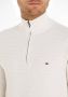 Tommy Hilfiger Spring Grid ZIP Mock Trui White Heren - Thumbnail 2