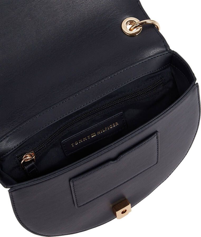 Tommy Hilfiger Schoudertas TH CHIC SADDLE BAG CB met decoratieve hanger