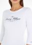 Tommy Hilfiger Shirt met lange mouwen SLIM SIGNATURE OPEN NK 3 4SLV met signature-logo-opschrift - Thumbnail 3