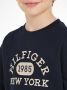 Tommy Hilfiger sweater met printopdruk navy Blauw Printopdruk 104 - Thumbnail 3