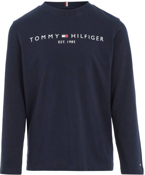 Tommy Hilfiger Shirt met lange mouwen ESSENTIAL TEE L S met een logo-opschrift