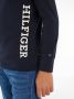 Tommy Hilfiger longsleeve MONOTYPE met logo donkerblauw Jongens Stretchkatoen Ronde hals 140 - Thumbnail 3