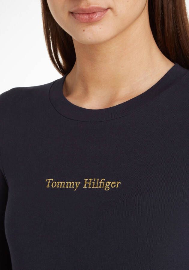 Tommy Hilfiger Shirt met lange mouwen SLIM NY METALLIC C-NK LS