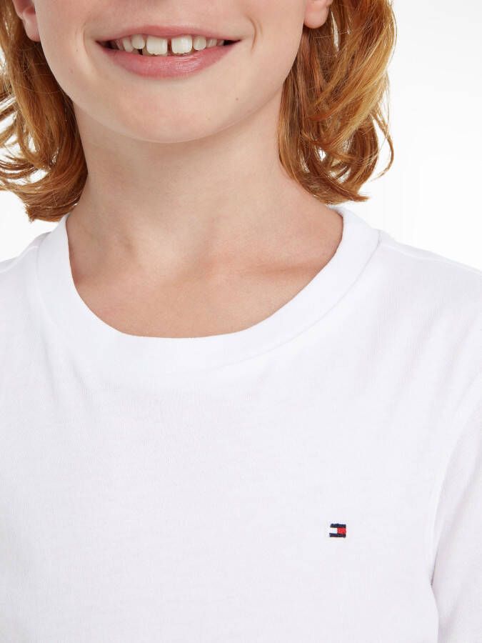 Tommy Hilfiger Shirt met ronde hals BOYS BASIC CN KNIT S S met -merklabel