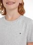 Tommy Hilfiger T-shirt grijs melange Jongens Biologisch katoen Ronde hals 104 - Thumbnail 5