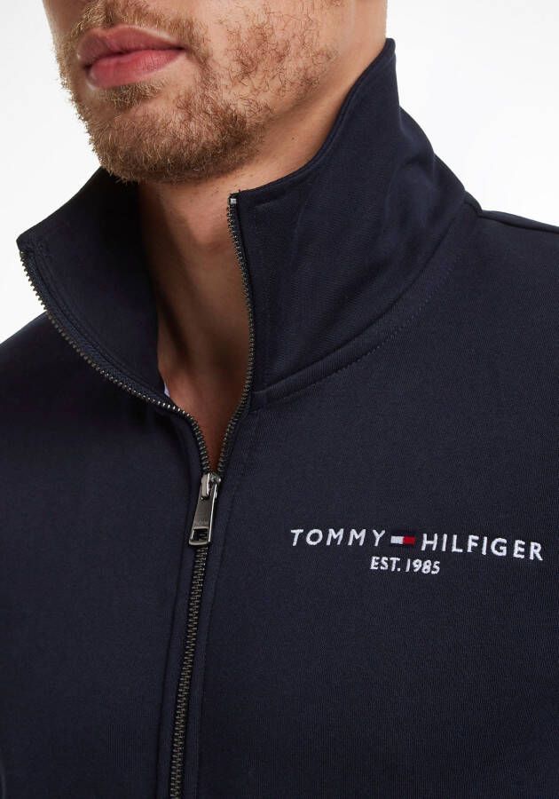Tommy Hilfiger Sweater TOMMY LOGO ZIP THRU STAND COLLAR