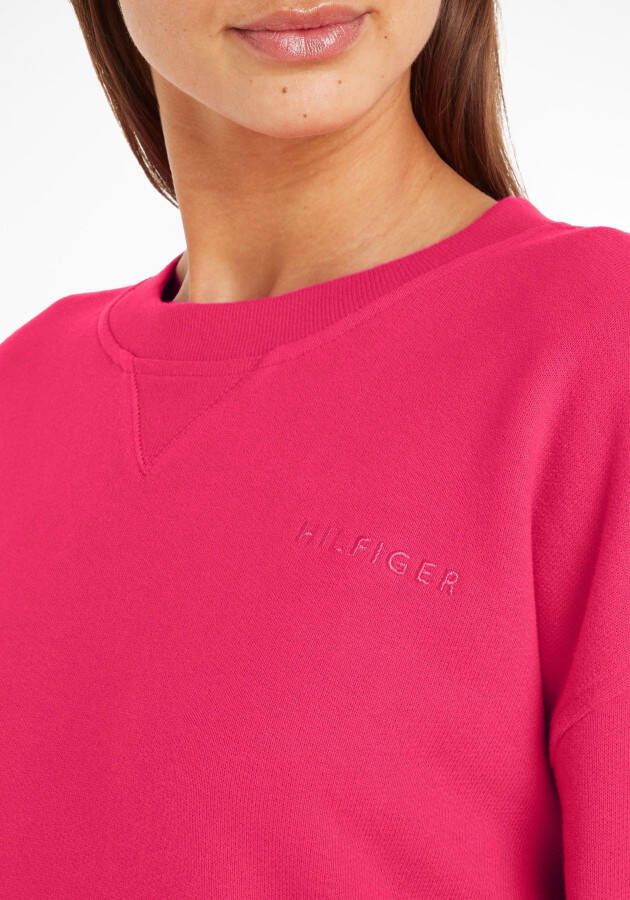Tommy Hilfiger Sweatshirt REG HILFIGER FR-TERRY SWEATSHRT met klein geborduurd hilfiger logo op de borst