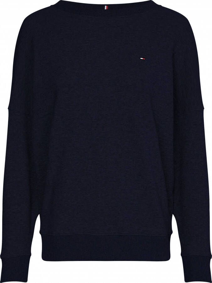 Tommy Hilfiger Sweatshirt OVERSIZED OPEN NK SWEATSHIRT LS met merklabel