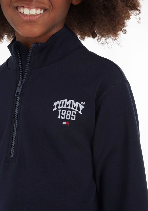 Tommy Hilfiger Sweatshirt TOMMY VARSITY HALF ZIP met logoprint op borsthoogte