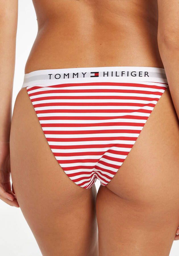 Tommy Hilfiger Swimwear Bikinibroekje TH WB CHEEKY BIKINI PRINT met tommy hilfiger-branding