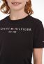 Tommy Hilfiger unisex T-shirt van biologisch katoen zwart Logo 116 - Thumbnail 5
