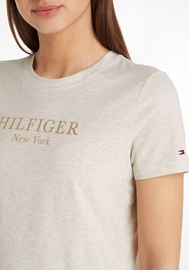 Tommy Hilfiger T-shirt REG FOIL HILFIGER C-NK SS met glitterprint