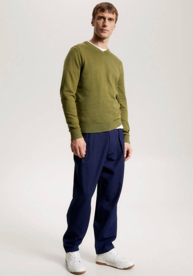 Tommy Hilfiger Trui met V-hals PIMA ORG CTN CASHMERE V NECK