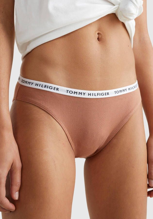 Tommy Hilfiger Underwear Bikinibroekje met logo op de tailleband (set 3 stuks Set van 3)