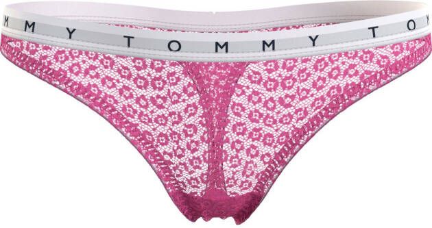 Tommy Hilfiger Underwear Tanga met logo op de tailleband (set 3 stuks Set van 3)