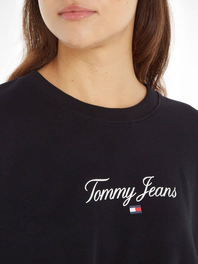 Tommy Jeans Curve Sweatshirt TJW CRV ESSENTIAL LOGO 1 CREW PLUS SIZE CURVE met Tommy Jeans logo & vlag