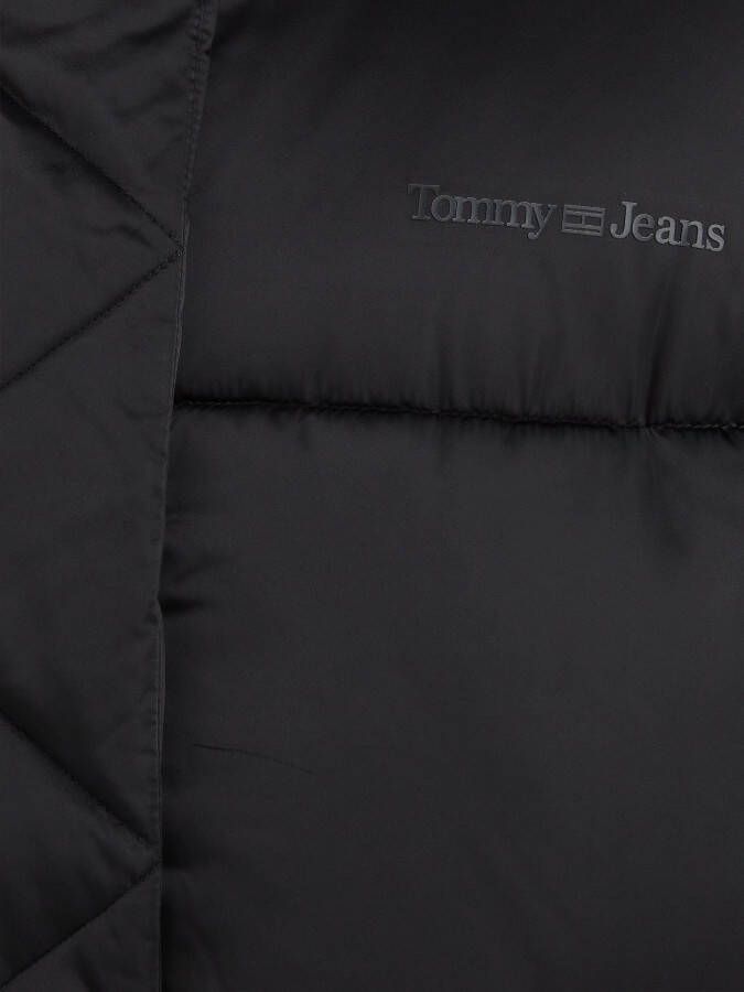 TOMMY JEANS Gewatteerde jas TJW OVR SATIN PUFFER met -merklabel