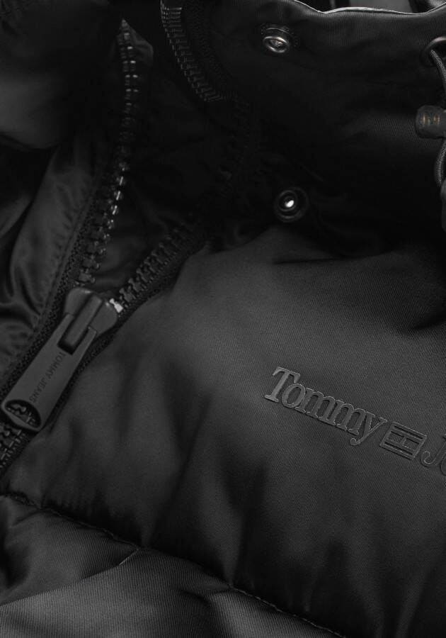 TOMMY JEANS Gewatteerde jas TJW OVR SATIN PUFFER met -merklabel