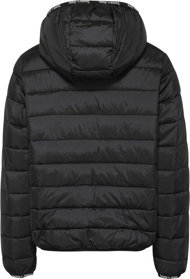 TOMMY JEANS Gewatteerde jas TJW Quilted Tape Hooded Jacket met boorden met -logo