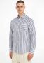 TOMMY JEANS Heren Overhemden Tjm Clsc Ls Stripe Linen Shirt Blauw wit Gestreept - Thumbnail 6