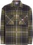 Tommy Jeans geruit flanellen loose fit overshirt drab olive green check - Thumbnail 5