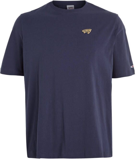 Tommy Jeans Big & Tall regular fit T-shirt met logo en patches twilight navy - Foto 3