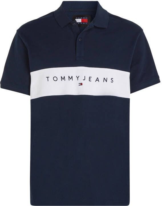TOMMY JEANS Poloshirt TJM REG LINEAR POLO met grote letters
