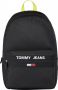 Tommy Hilfiger Heren Zwarte Rugzak met Contrastdetails Black Heren - Thumbnail 1