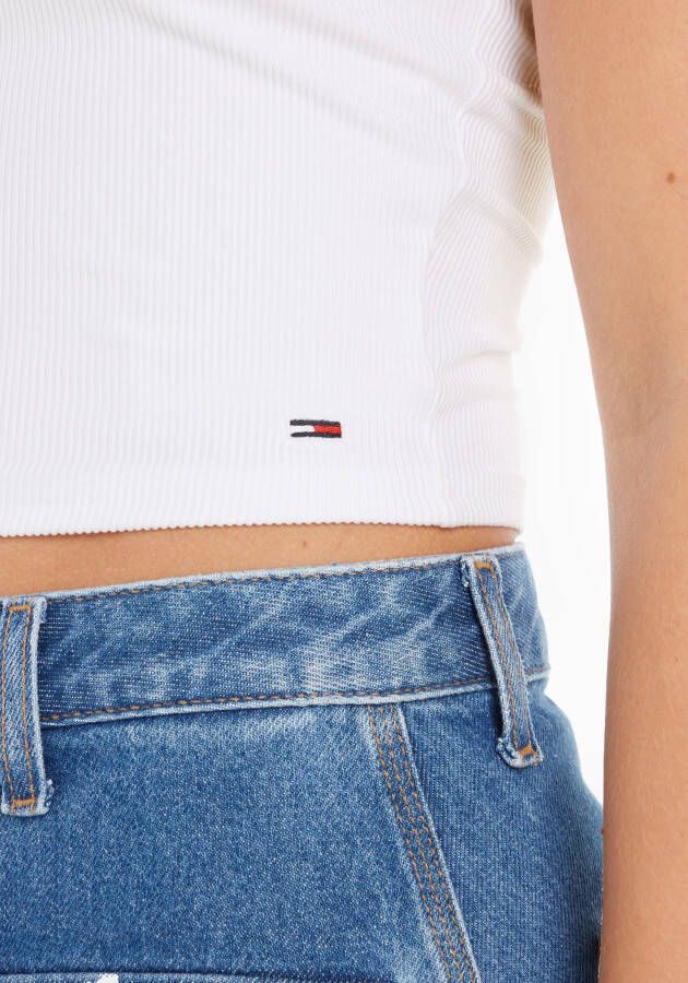 TOMMY JEANS Shirt met halterbandjes TJW RIB HALTERNECK TOP 2 draagvarianten
