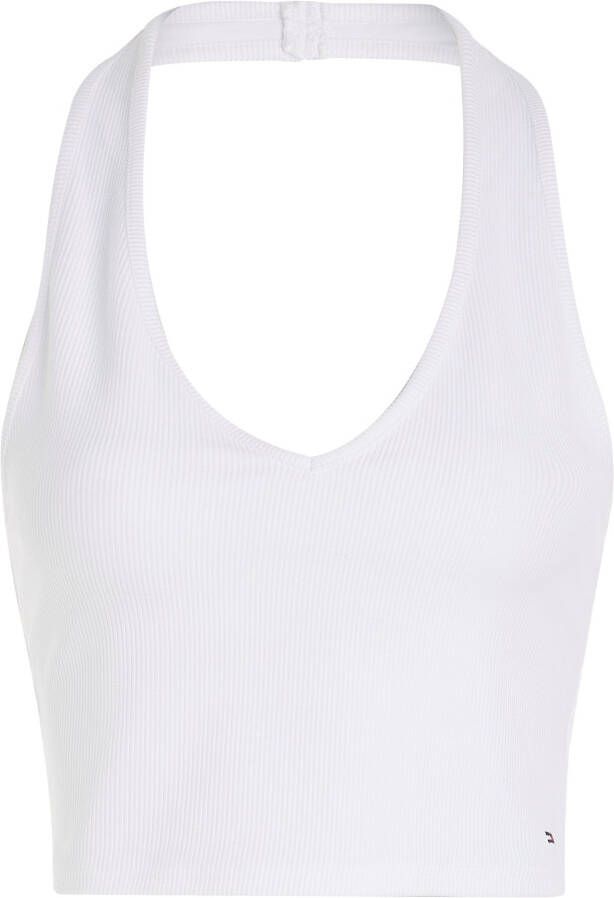 TOMMY JEANS Shirt met halterbandjes TJW RIB HALTERNECK TOP 2 draagvarianten