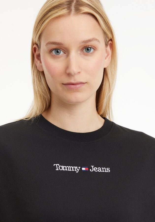 TOMMY JEANS Shirt met korte mouwen TJW CLS SERIF LINEAR TEE met linear-logo-opschrift