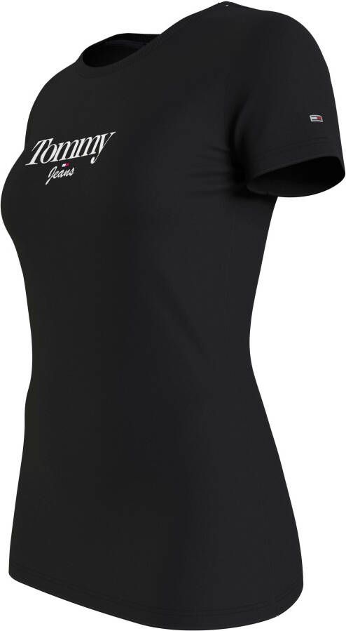 TOMMY JEANS Shirt met korte mouwen TJW SKINNY ESSENTIAL LOGO 1 SS met contrastrijke logoprint op borsthoogte