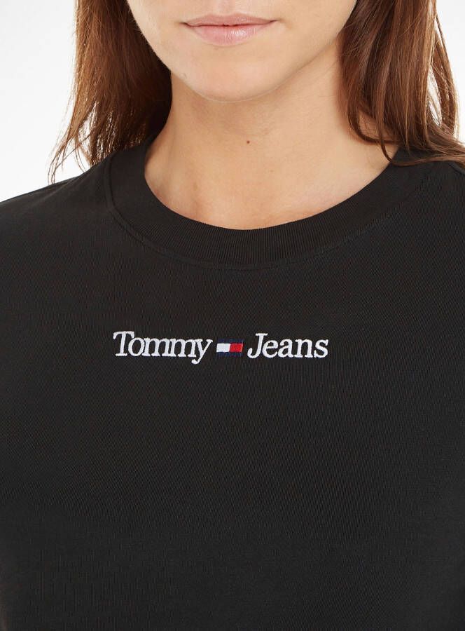TOMMY JEANS Shirt met lange mouwen TJW BABY SERIF LINEAR LS met geborduurd logo-opschrift