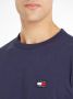 Tommy Jeans Logo Gepatcht Katoenen T-Shirt Lange Mouwen Blue Heren - Thumbnail 4